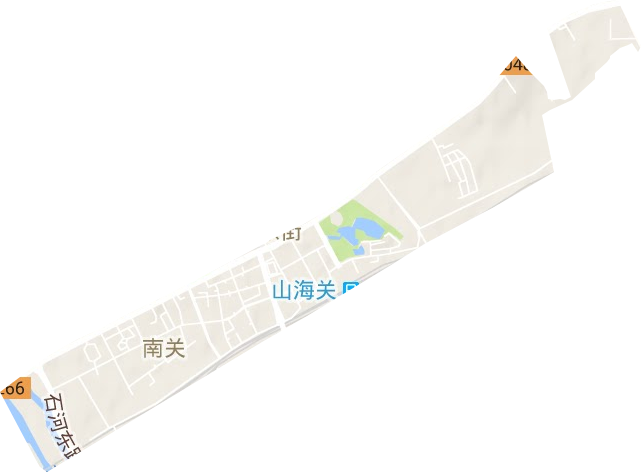 南关街道地形图