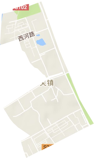 西街街道地形图