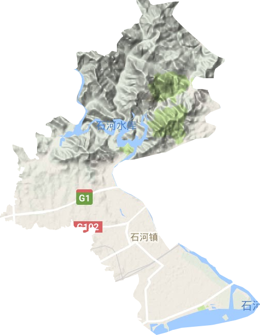 石河镇地形图