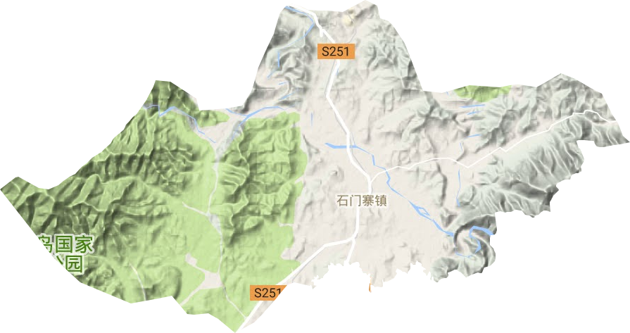 石门寨镇地形图