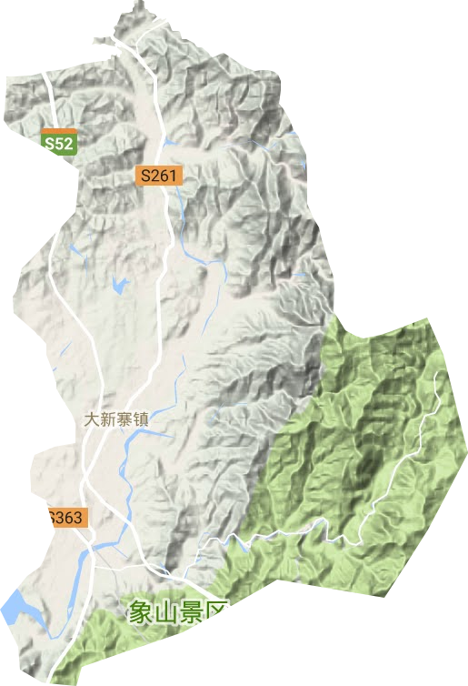 大新寨镇地形图