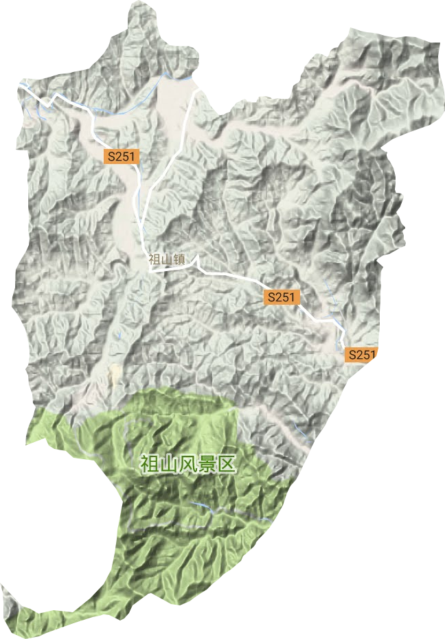 祖山镇地形图