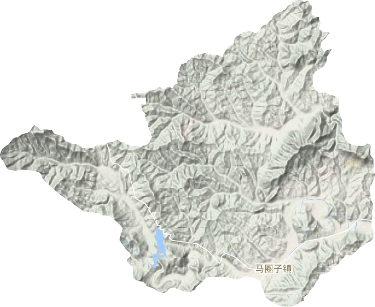 马圈子镇地形图
