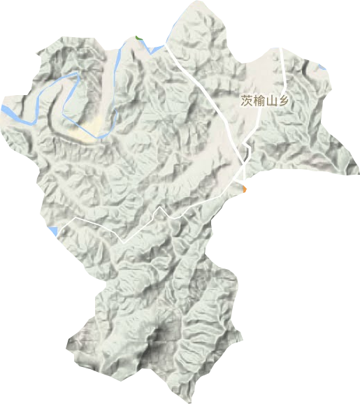 茨榆山乡地形图