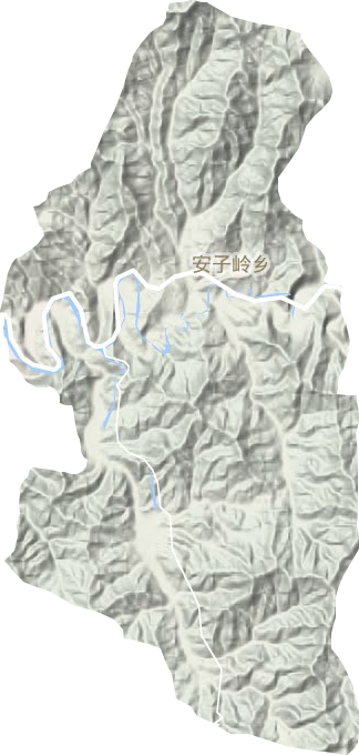 安子岭乡地形图