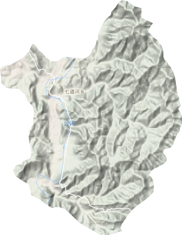七道河乡地形图