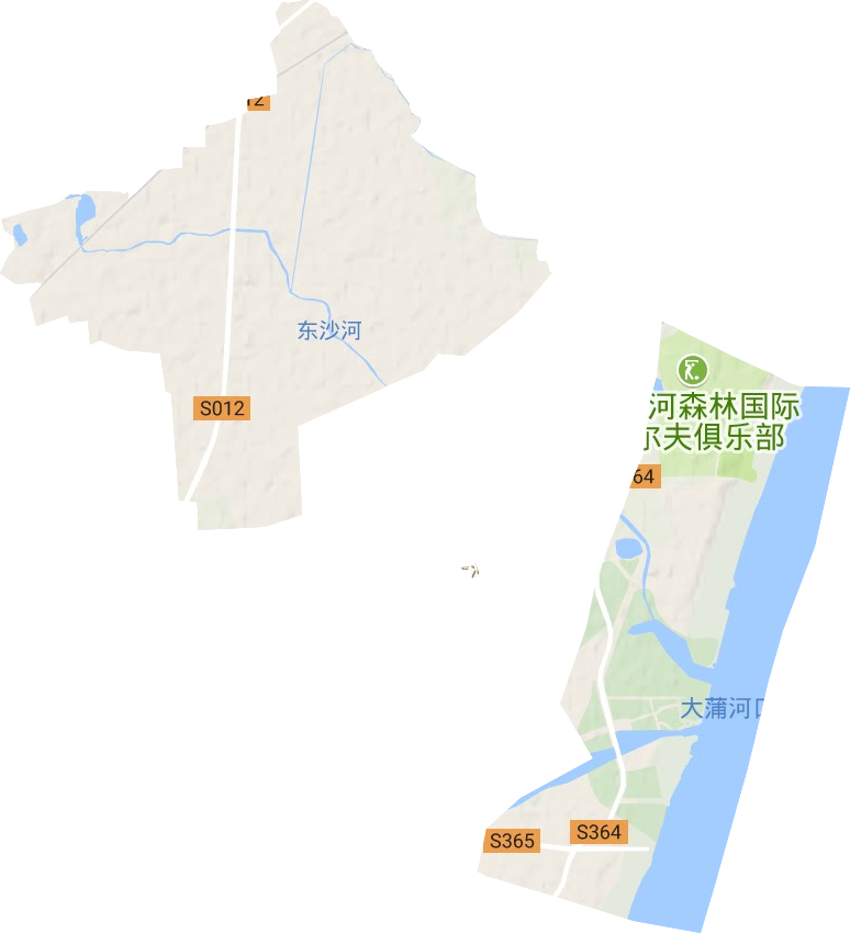 大蒲河镇地形图