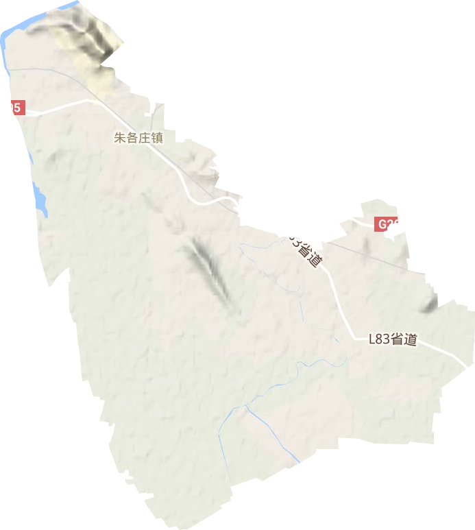 朱各庄镇地形图
