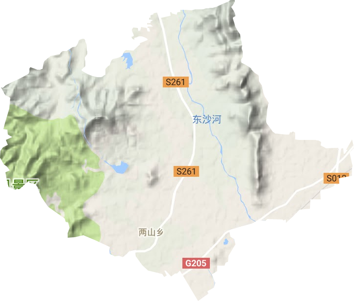 两山乡地形图