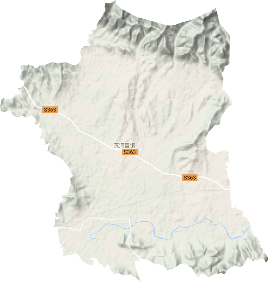 燕河营镇地形图