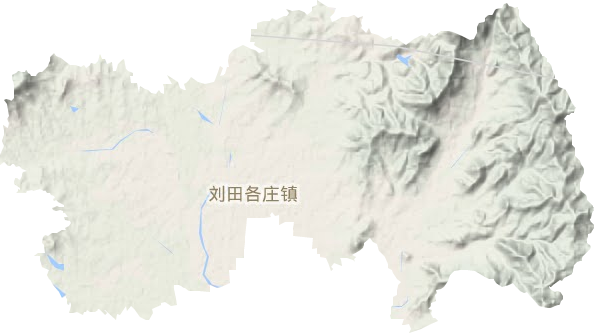 刘田各庄镇地形图