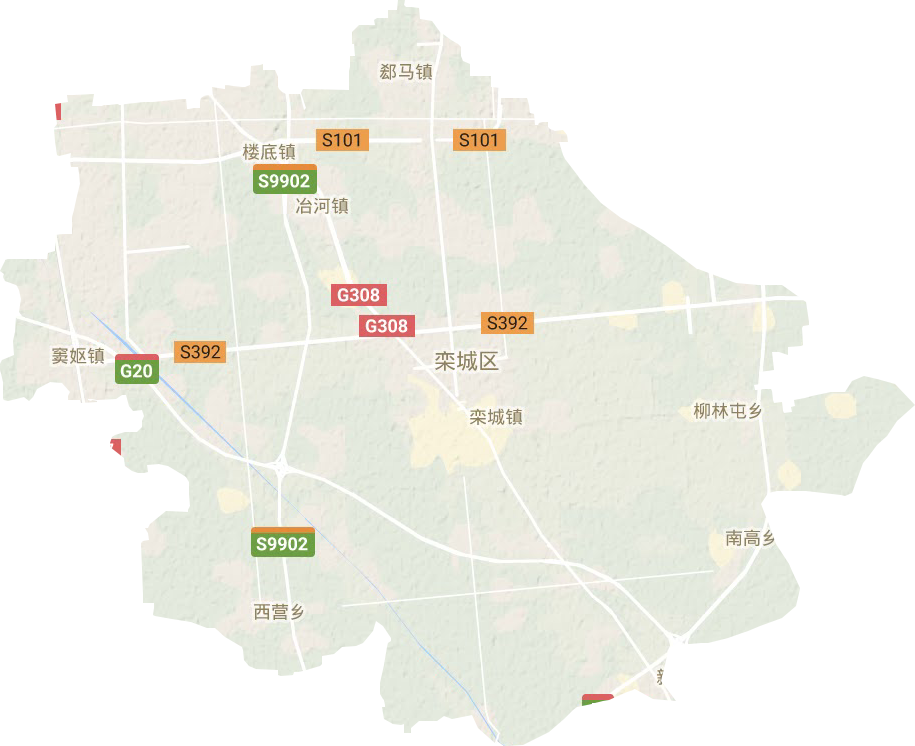栾城区地形图