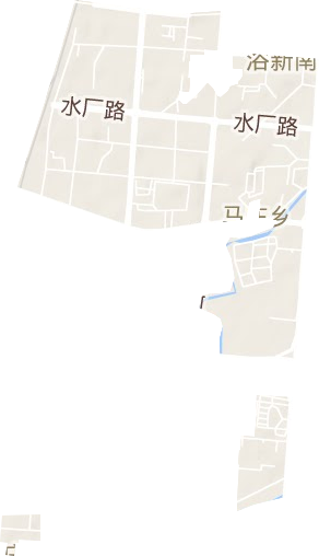 浴新南街道地形图