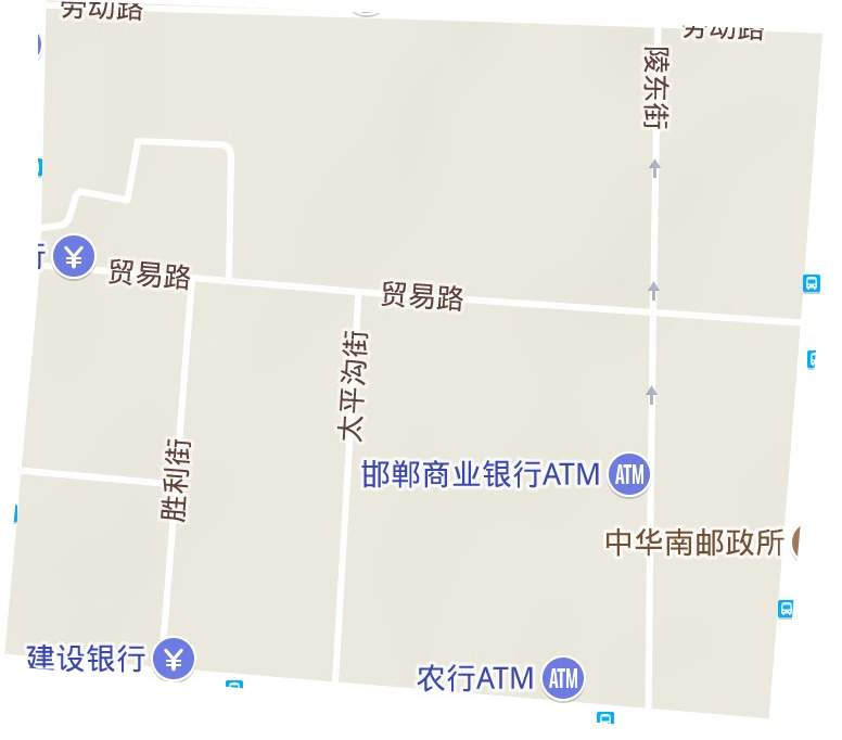 贸东街道地形图