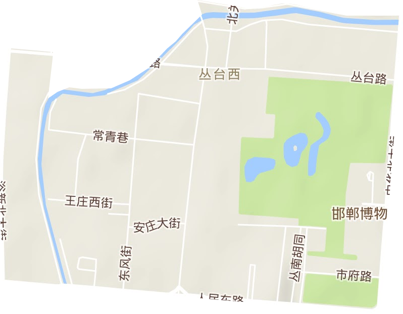 丛台西街道地形图