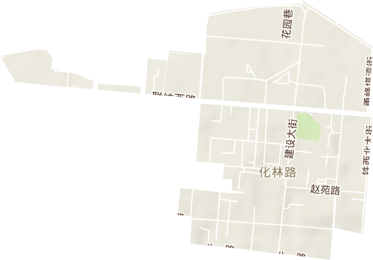 化林路街道地形图
