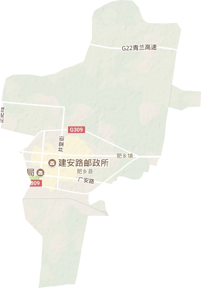 肥乡镇地形图