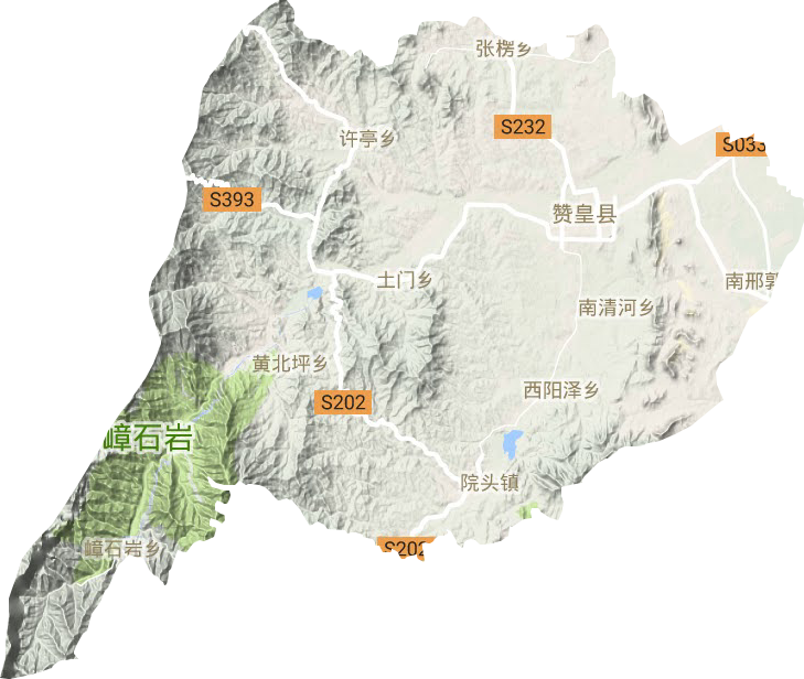 赞皇县地形图