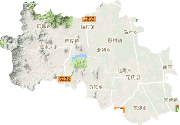 元氏县地形图