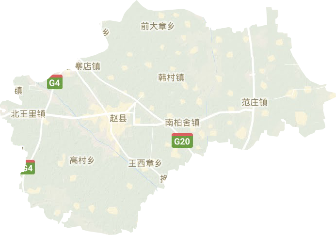 赵县地形图