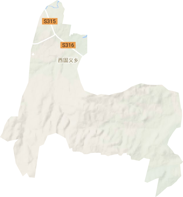 西固义乡地形图