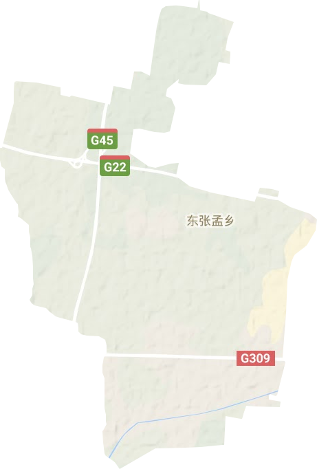 东张孟乡地形图
