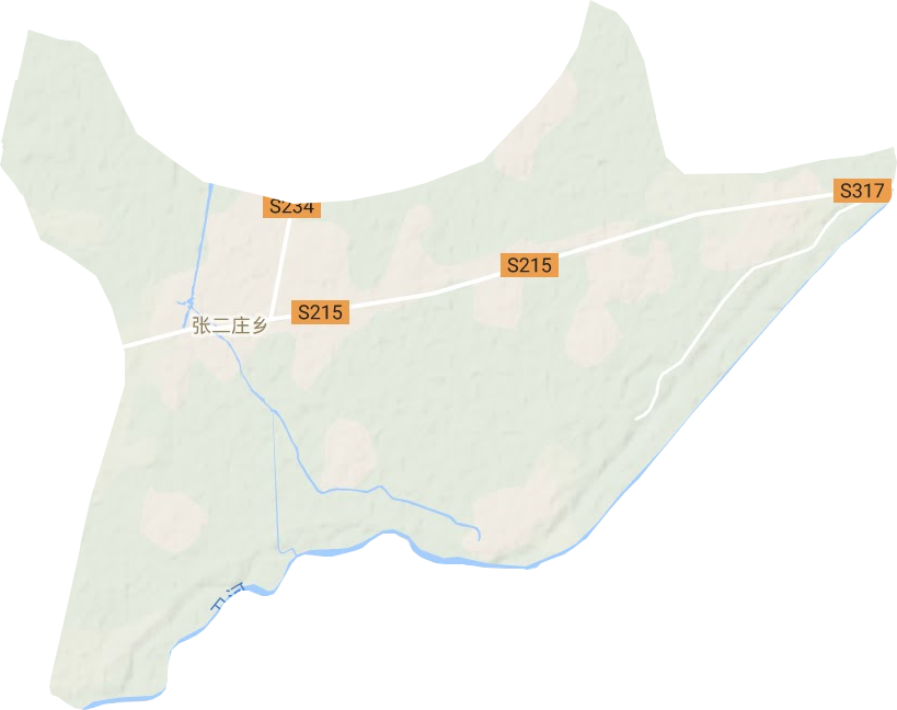 张二庄镇地形图