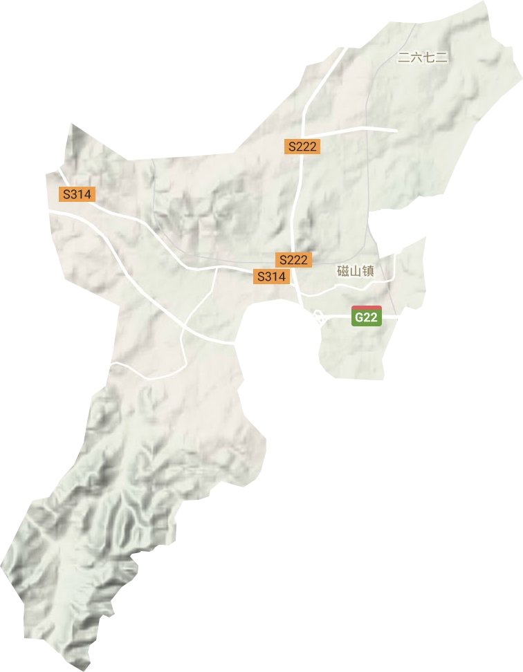 磁山镇地形图