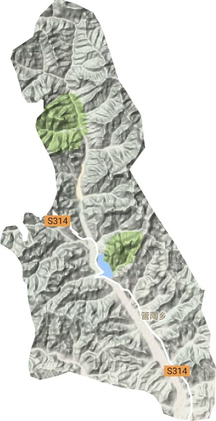 管陶乡地形图