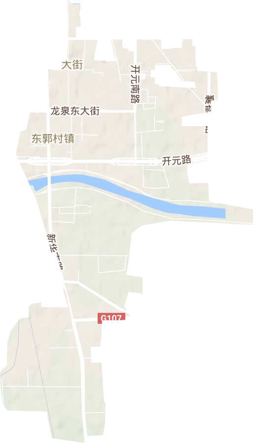 东郭村镇地形图