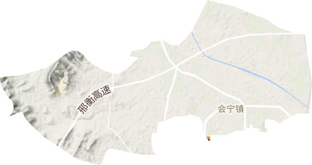 会宁镇地形图