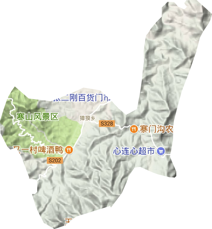 獐獏乡地形图