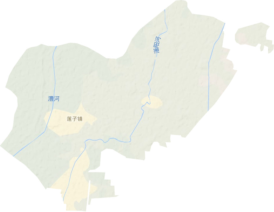 莲子镇镇地形图