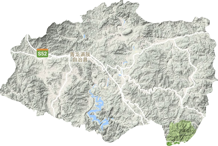 青龙满族自治县地形图