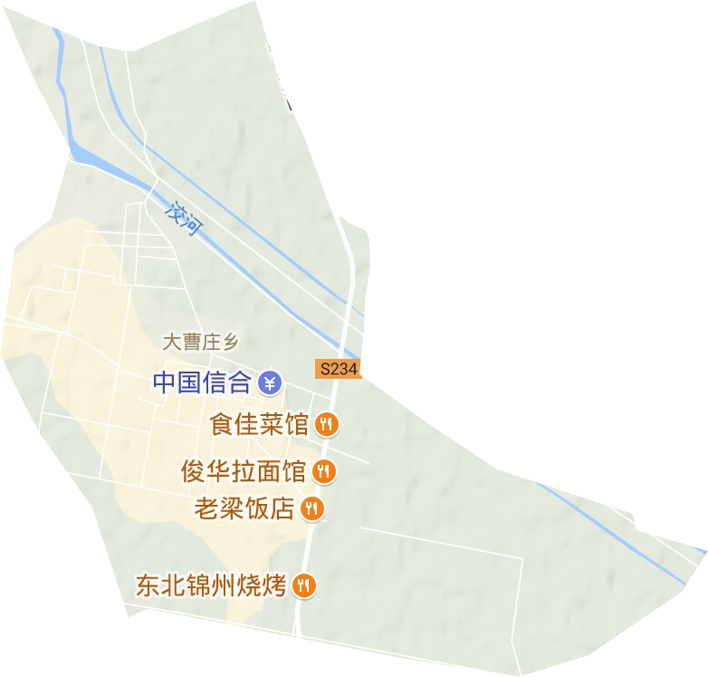 大曹庄乡地形图