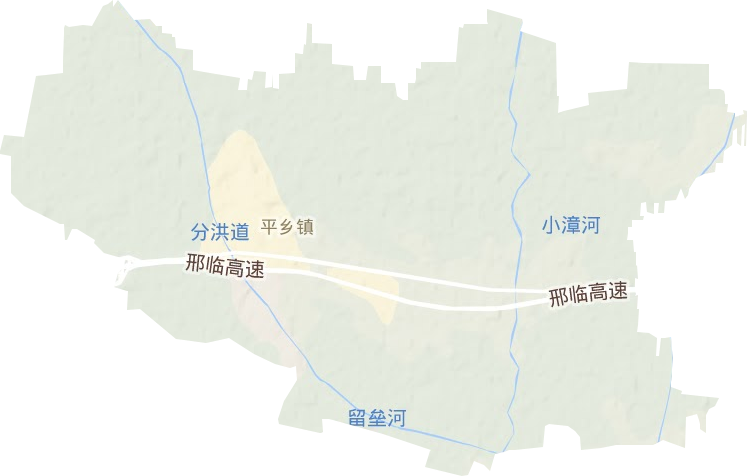 平乡镇地形图