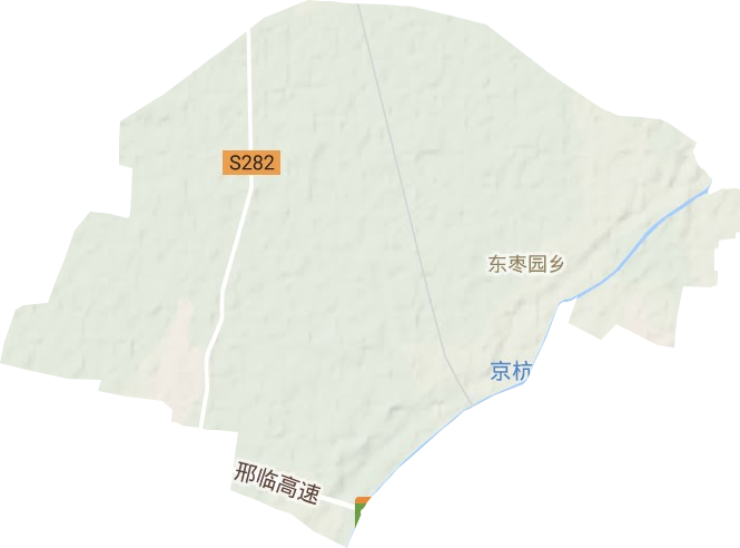 东枣园乡地形图