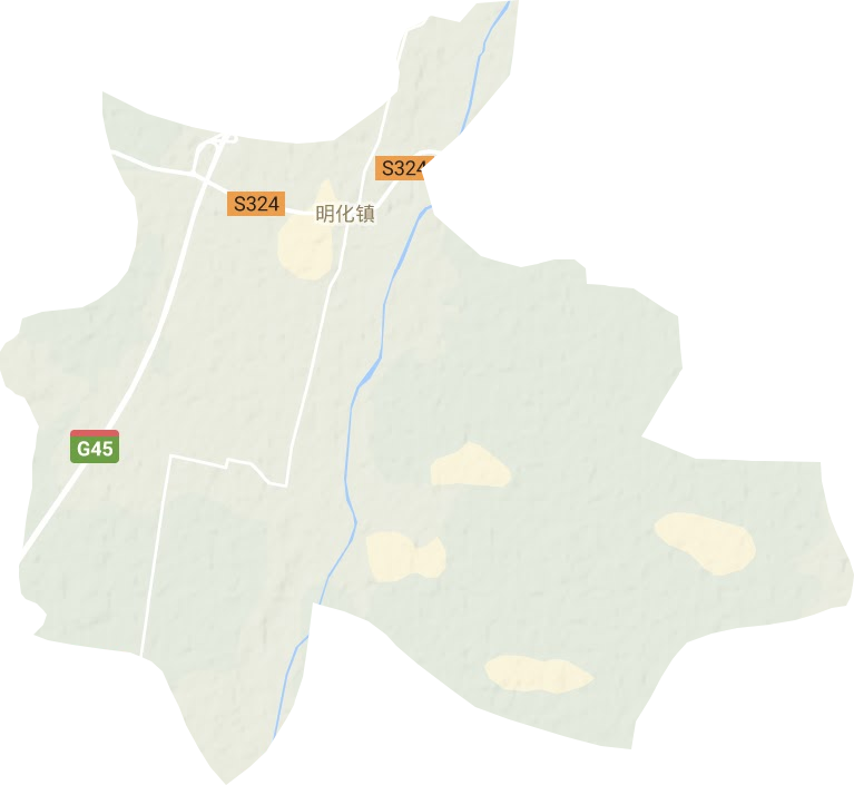 明化镇地形图