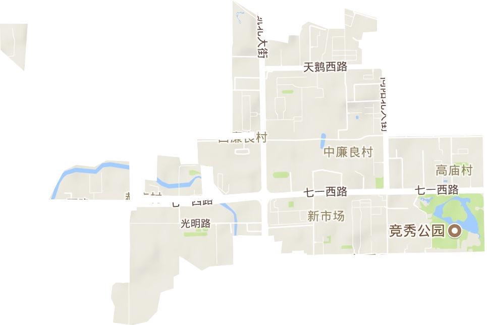 新市场街道地形图