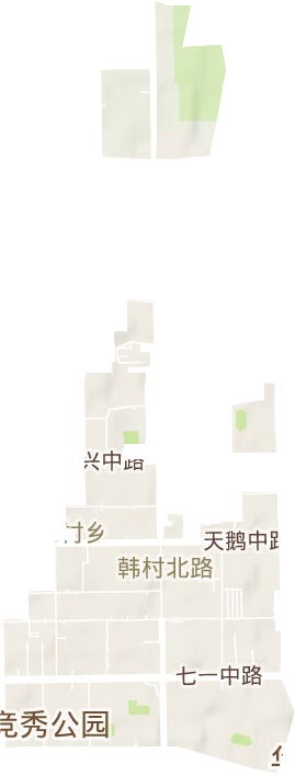 韩村北路街道地形图