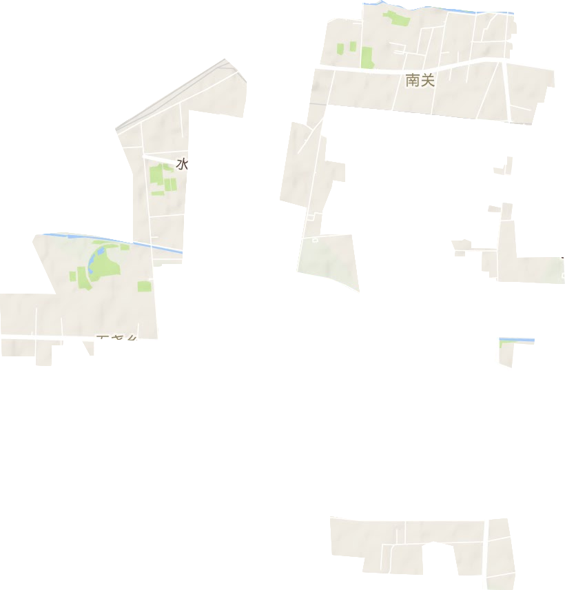 南关街道地形图