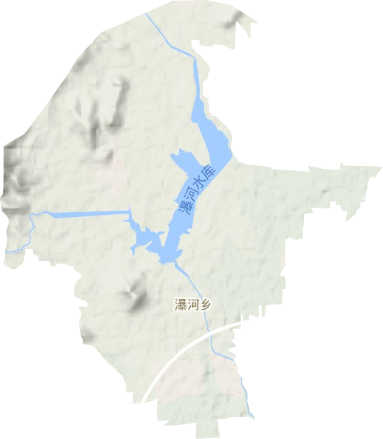 瀑河乡地形图