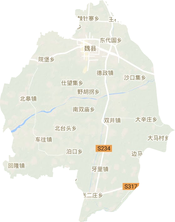 魏县地形图
