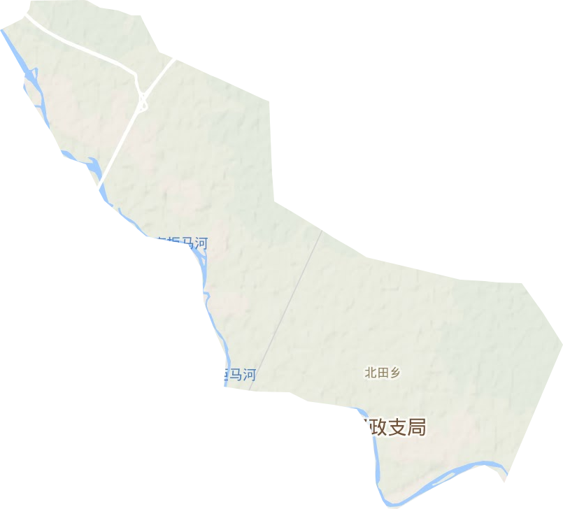北田乡地形图