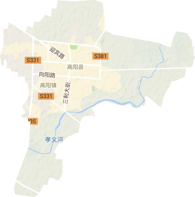 高阳镇地形图