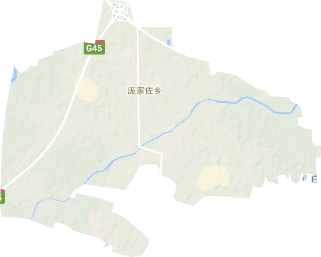 庞家佐乡地形图