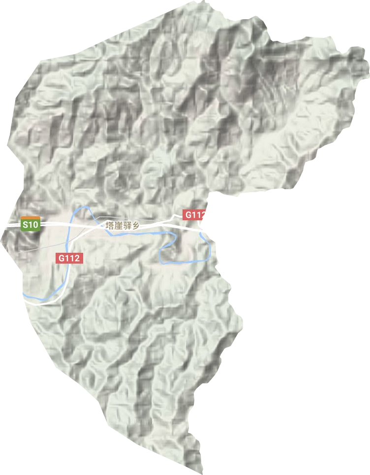 塔崖驿乡地形图