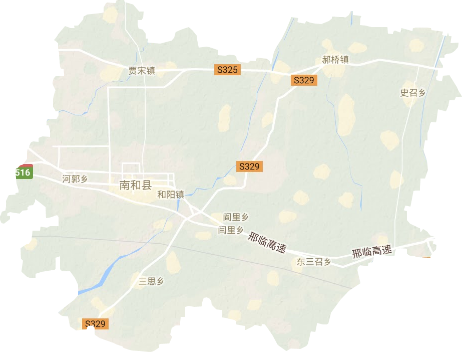 南和县地形图