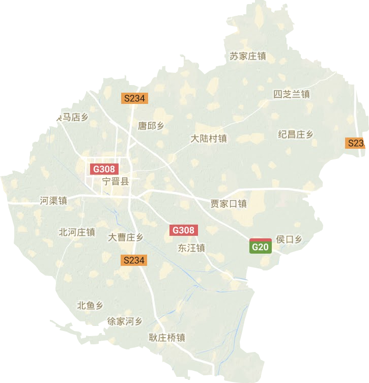宁晋县地形图