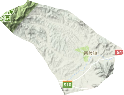 西陵镇地形图